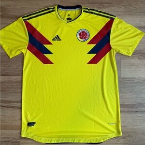 2018 Columbia Soccer Adidas Yellow Jersey